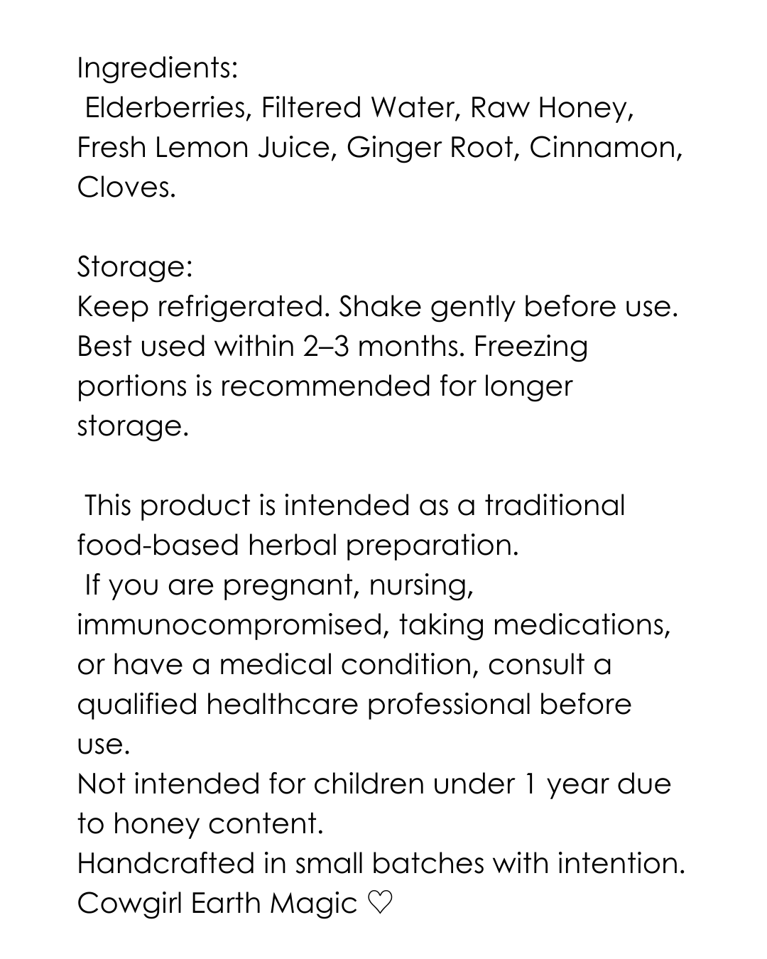 Cowgirl’s Elderberry Syrup — Seasonal Immune Support