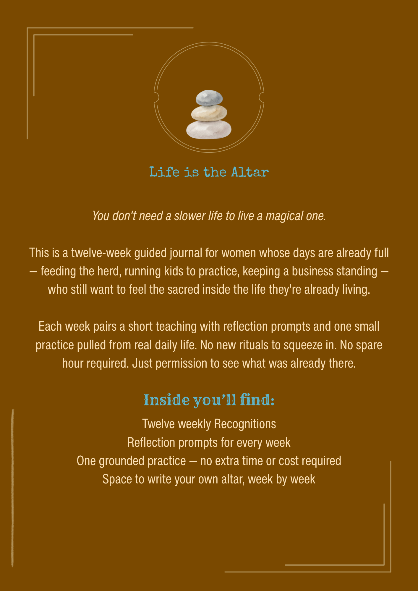 Life Is The Altar: A Ranch Wife's Guided Journal for Finding the Sacred in the Ordinary
